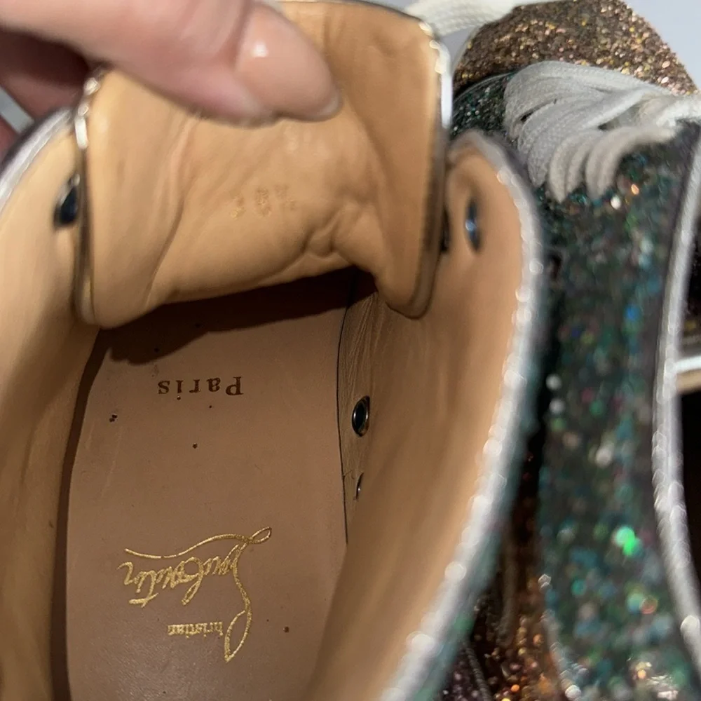 ✨Host Pick ✨Christian Louboutin Bip Bip Glitter Womens Orlato Flat - Picture 6 of 7